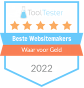 ToolTester badge - 5 sterren - Beste Websitemakers - Waar voor Geld