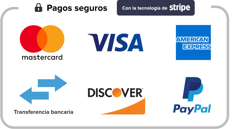 Logos de diferentes métodos de pago