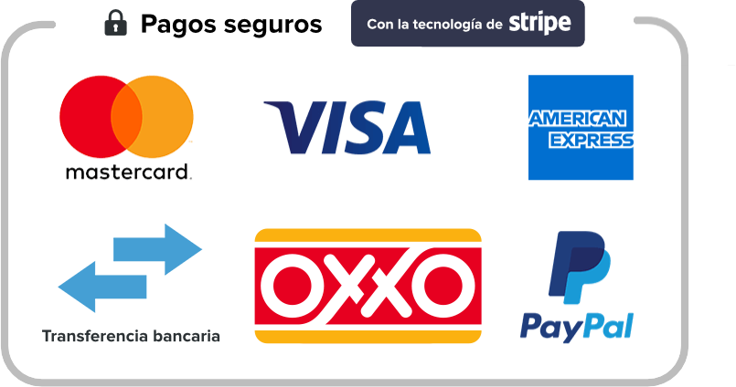 Logos de diferentes métodos de pago