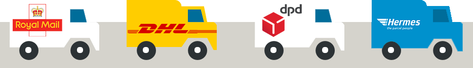 Logos of various shipping services